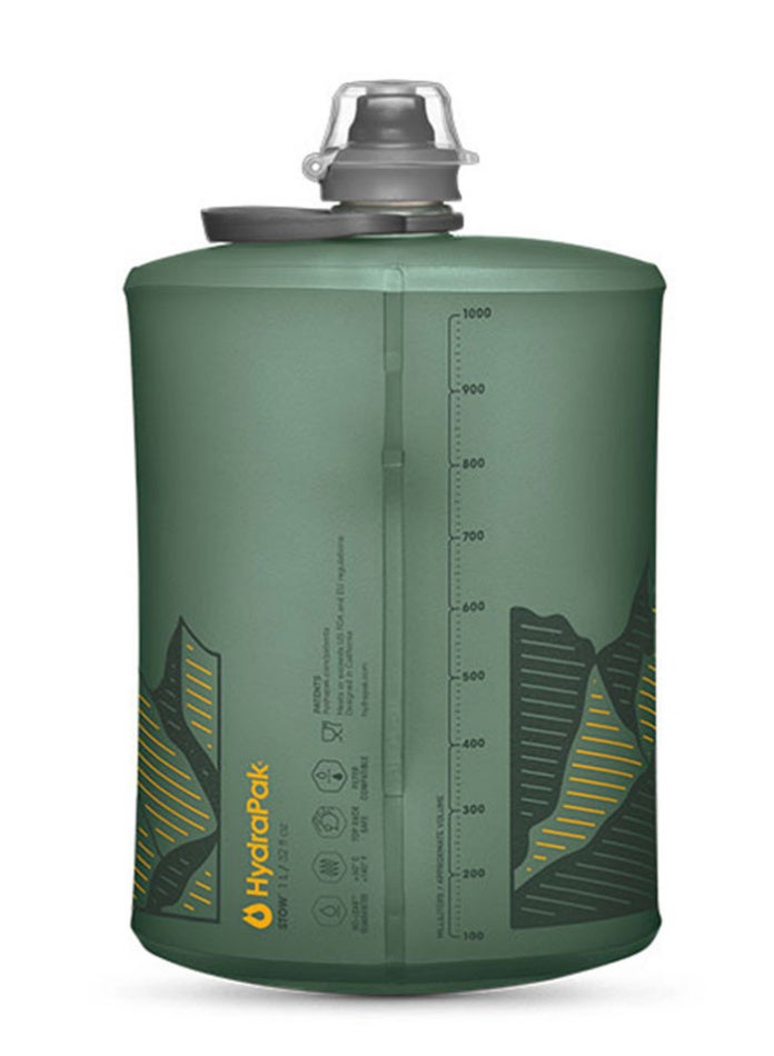 Hydrapak Water Bottle – Stow 1L - Sage Green - Image 2